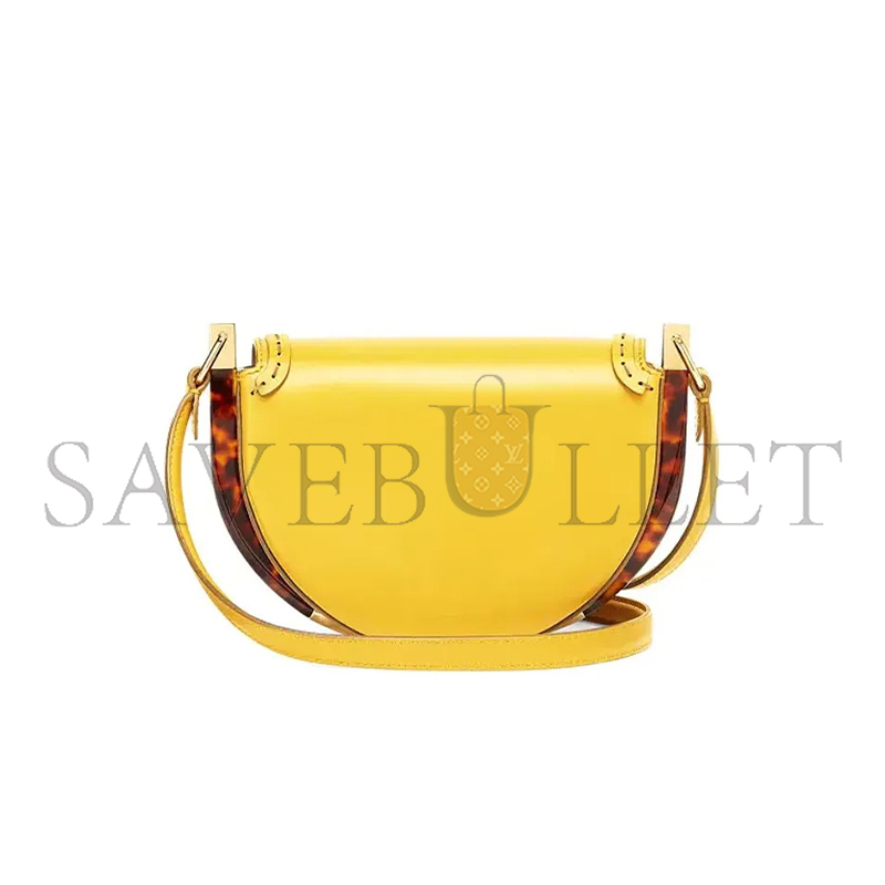 FENDI VITELLO KING PLEXIGLASS MOONLIGHT SHOULDER BAG LEMON 8BT346ABVLF119X (21*14*9cm)